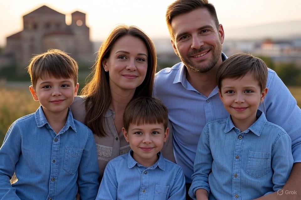 Family with children enjoying life in Bulgaria, symbolizing family inclusion under the Bulgaria Golden Visa 2025 program.