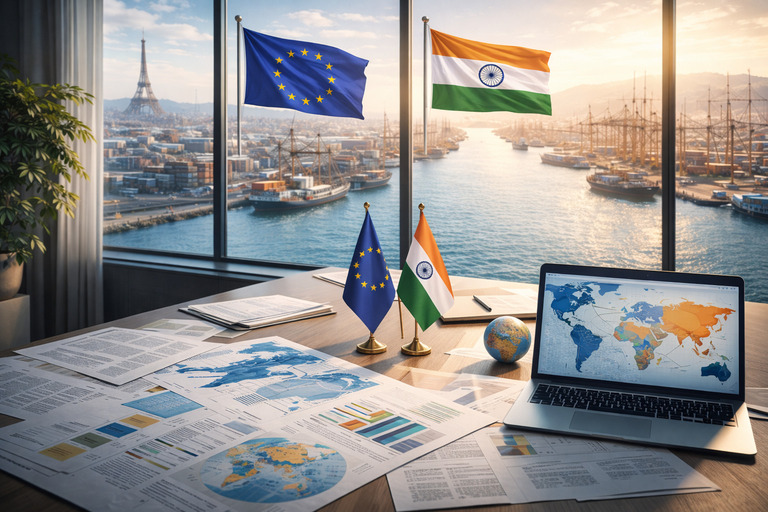 EU–India free trade agreement 2026 – coordinated trade and compliance planning between Europe and India