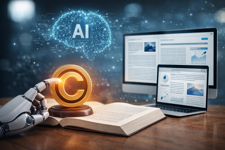 AI-assisted content creation and copyright protection for business websites in Bulgaria.